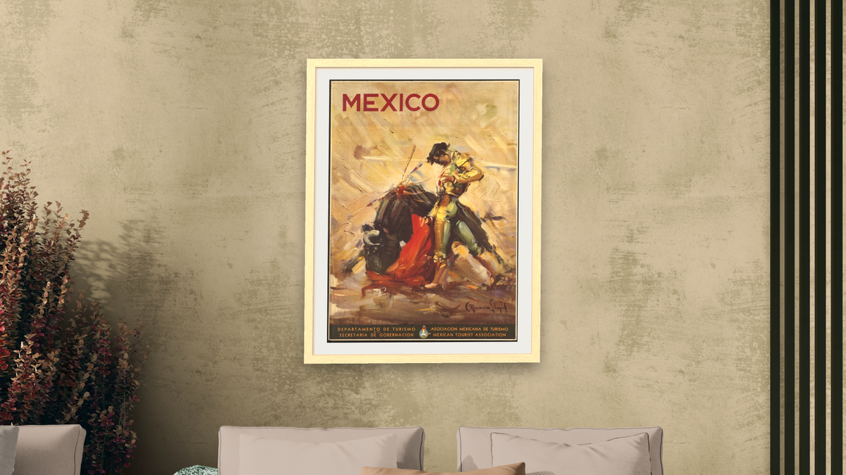 BPL Travel Posters, shown at 30 × 40 in (76.2 × 101.6 cm) in Arber Natural, living