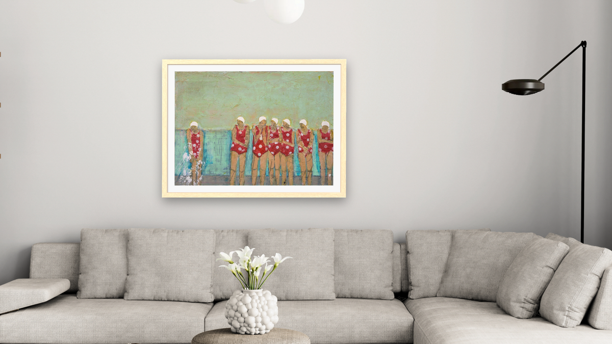 Splash by Dobee Snowber, shown at 30 × 40 in (76.2 × 101.6 cm) in Arber Natural, living