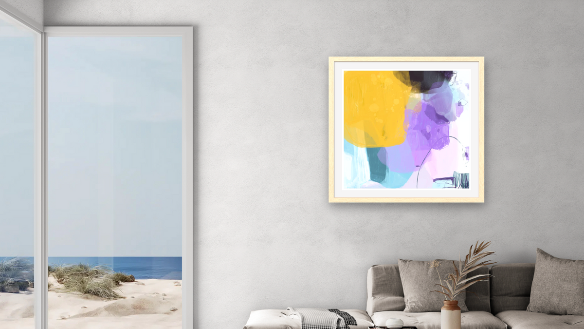 Candy Pop 3 by Nino Yuniardi, shown at 32 × 32 in (81.3 × 81.3 cm) in Arber Natural, living