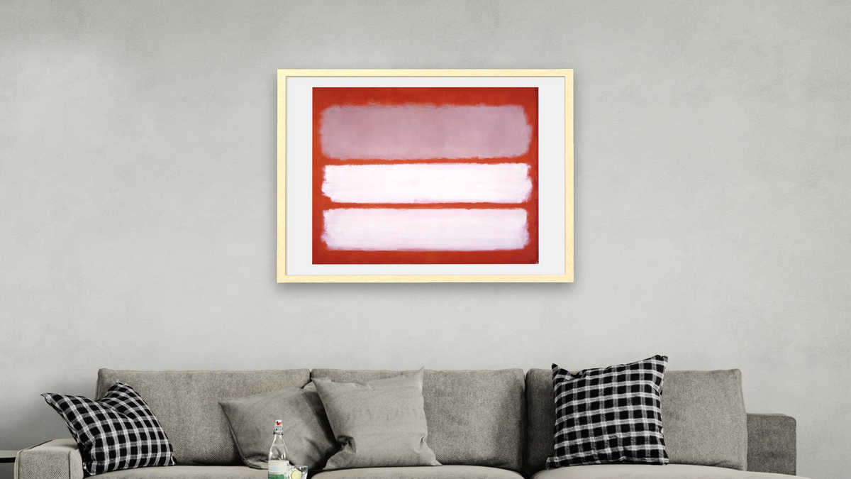 Untitled by Mark Rothko, shown at 32 × 40 in (81.3 × 101.6 cm) in Arber Natural, living