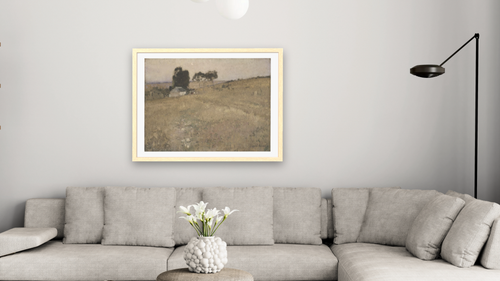 A summer evening by David Davies, shown at 30 × 40 in (76.2 × 101.6 cm) in Arber Natural, living [arteriel-render:v6:room_a:30x40@42,37]