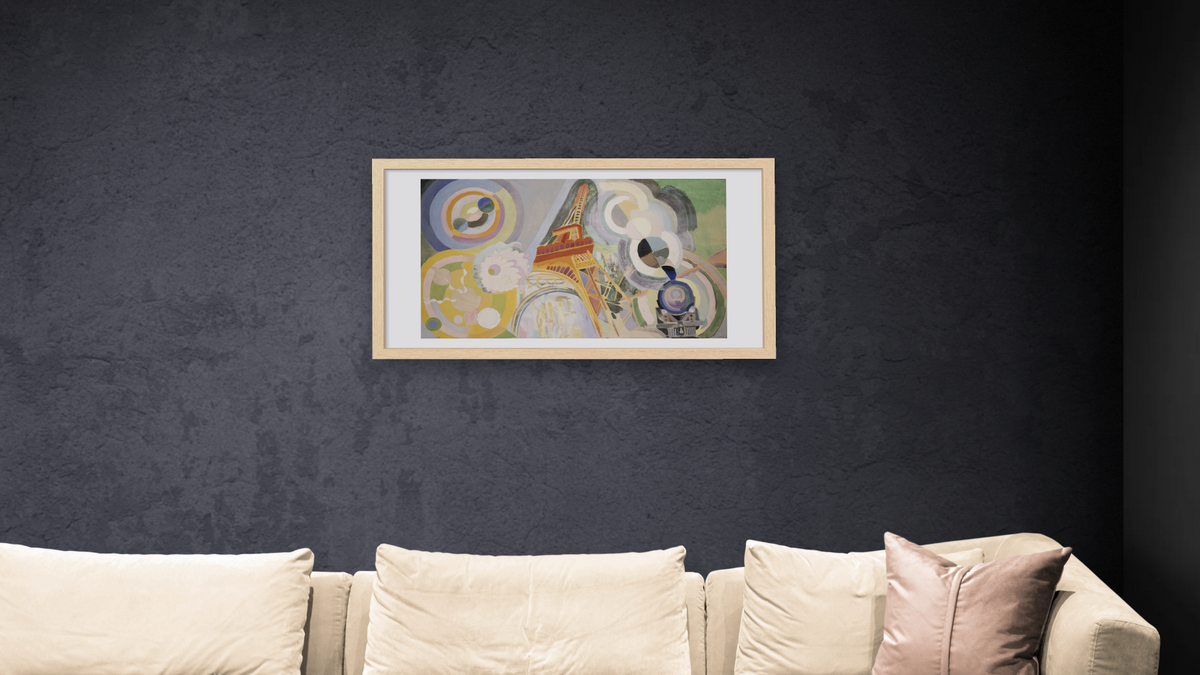 Air, Fire and Water by Robert Delaunay, shown at 20 × 40 in (50.8 × 101.6 cm) in Arber Natural, living