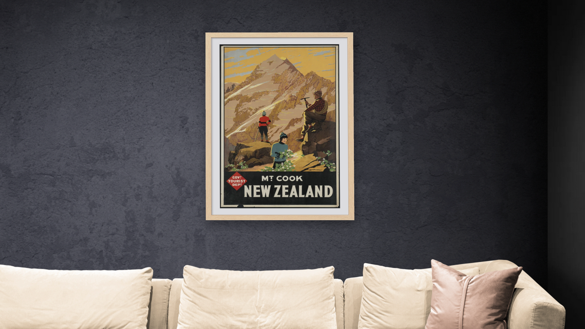 BPL Travel Posters, shown at 28 × 42 in (71.1 × 106.7 cm) in Arber Natural, living