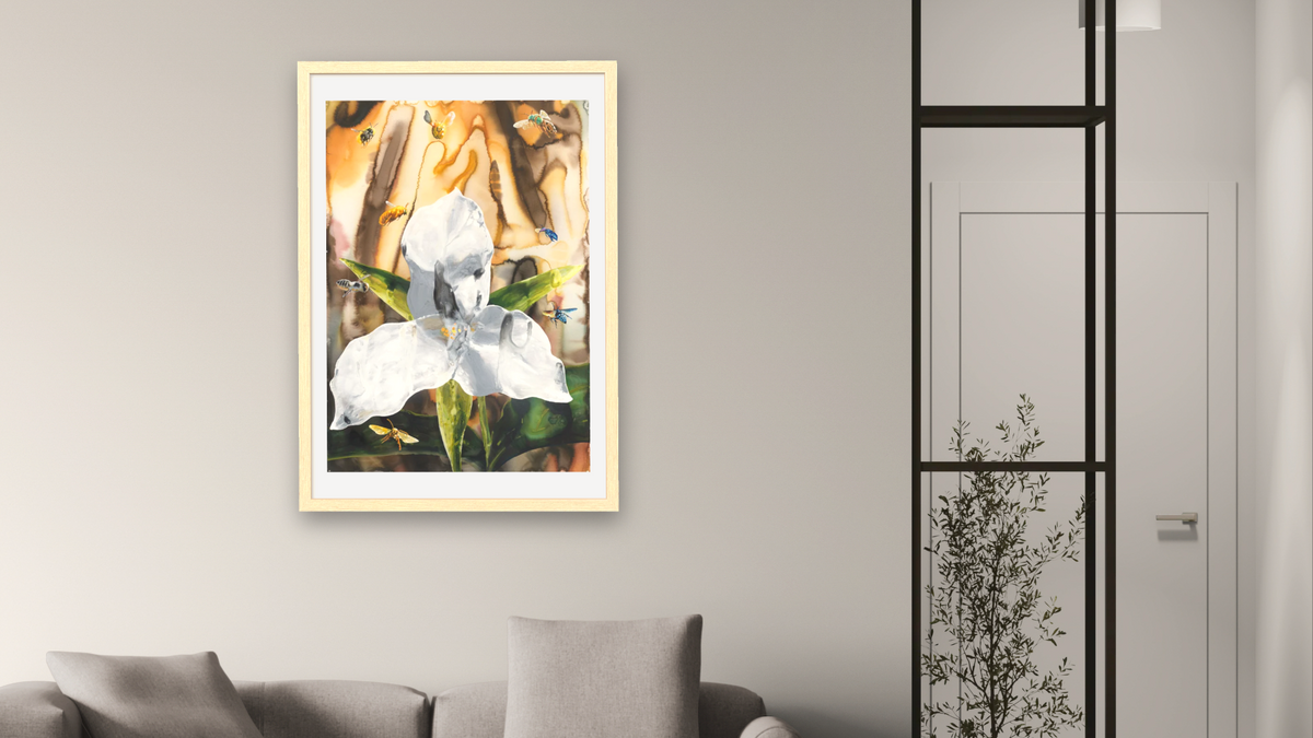 Trillium by Alexis Rockman, shown at 28 × 42 in (71.1 × 106.7 cm) in Arber Natural, living