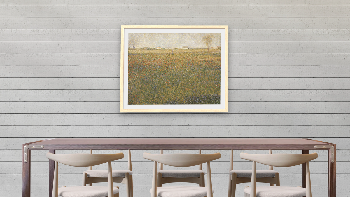 La Luzerne, Saint-Denis by Georges Seurat, shown at 32 × 40 in (81.3 × 101.6 cm) in Arber Natural, dining