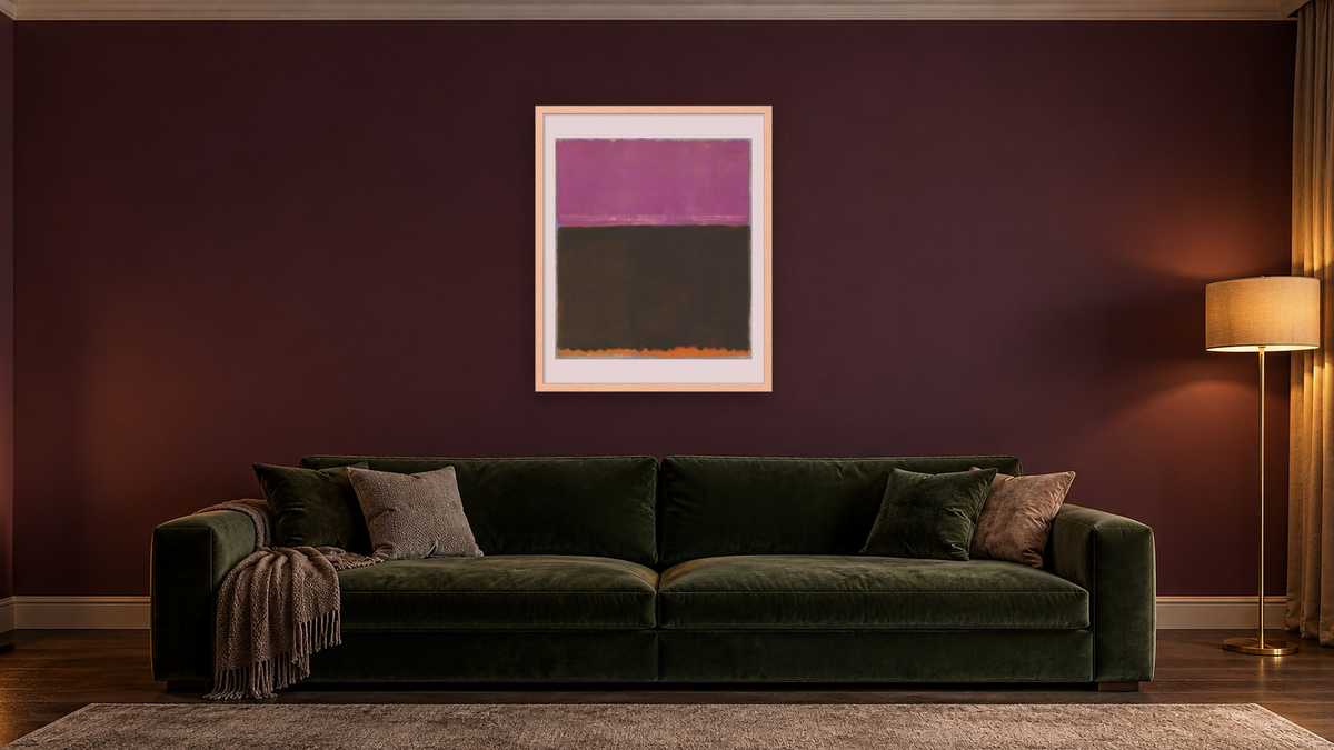 Untitled by Mark Rothko, shown at 32 × 40 in (81.3 × 101.6 cm) in Arber Natural, den