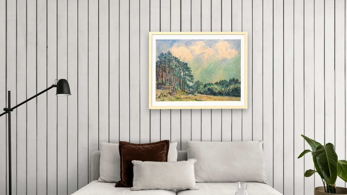 Waldwiese, shown at 30 × 40 in (76.2 × 101.6 cm) in Arber Natural, living
