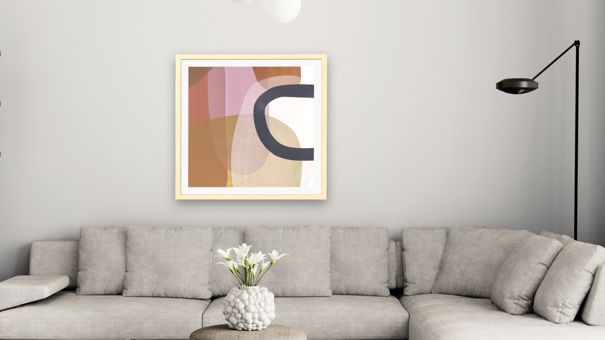 Slice of Summer 12 by Jenny Phillips, shown at 32 × 32 in (81.3 × 81.3 cm) in Arber Natural, living