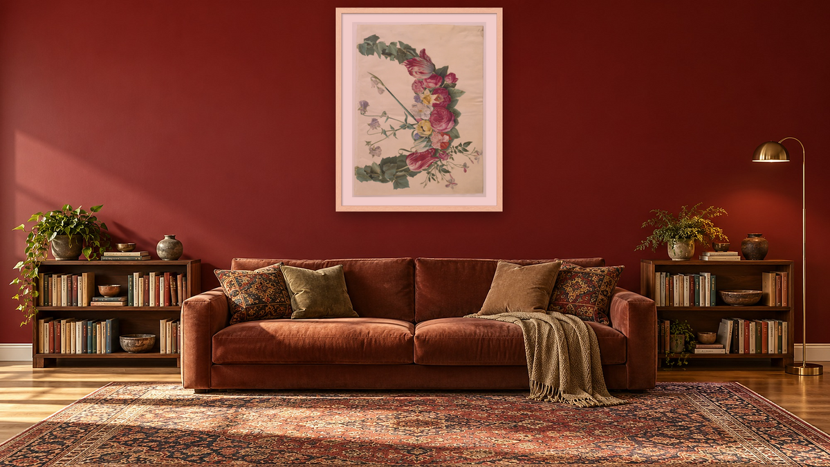 Floral vine by Johannes Simon Holtzbecher, shown at 32 × 40 in (81.3 × 101.6 cm) in Arber Natural, library