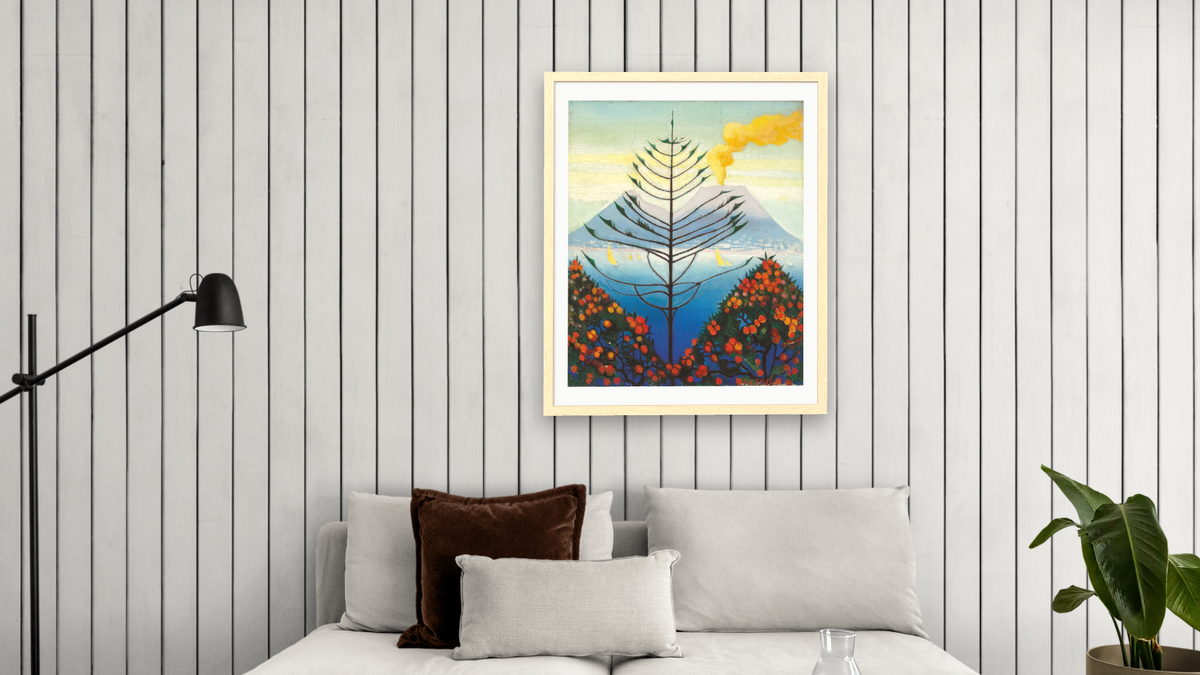 Capri by Joseph Stella, shown at 32 × 40 in (81.3 × 101.6 cm) in Arber Natural, living