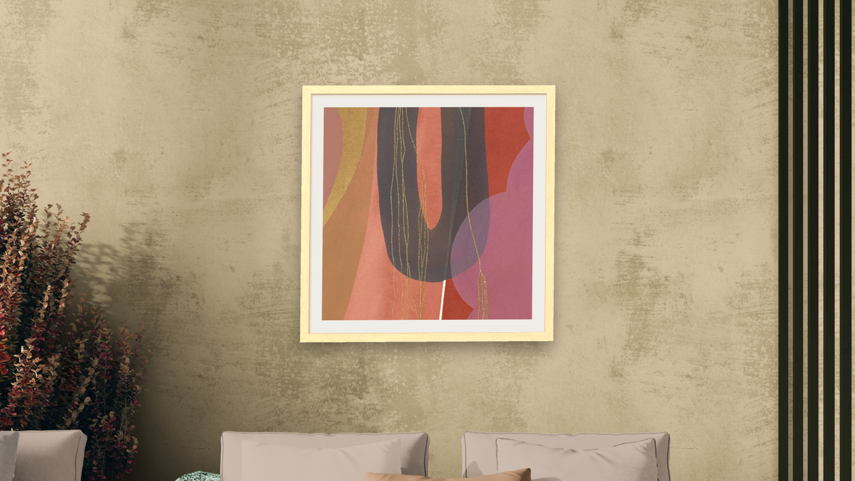 Underwater Reverie 34 by Jenny Phillips, shown at 32 × 32 in (81.3 × 81.3 cm) in Arber Natural, living