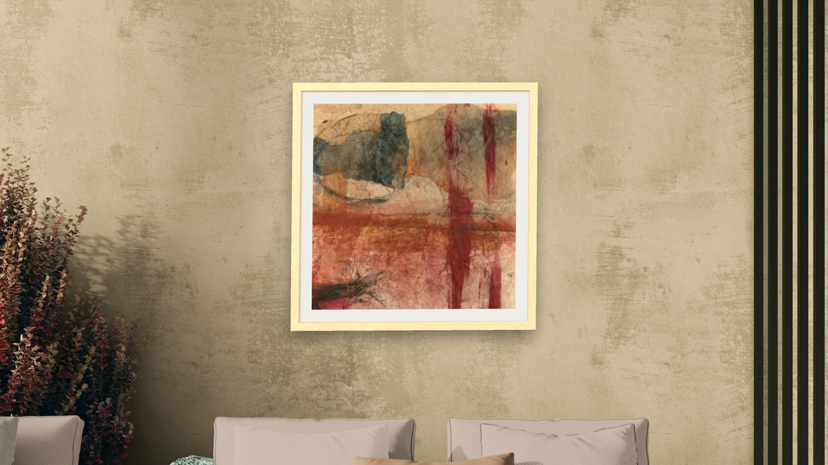 No. 437A by Michelle Oppenheimer, shown at 32 × 32 in (81.3 × 81.3 cm) in Arber Natural, living