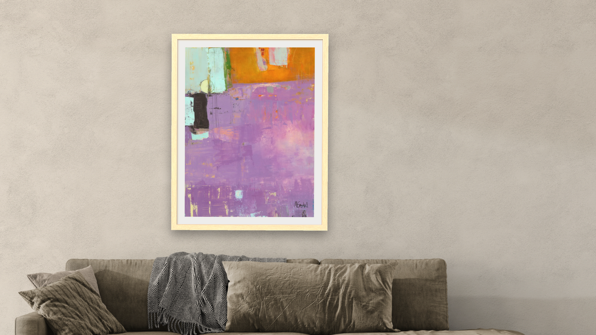 Lavender Moon by Louise Gaskill, shown at 30 × 40 in (76.2 × 101.6 cm) in Arber Natural, living