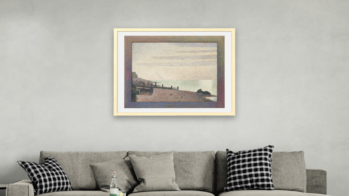 Evening, Honfleur by Georges Seurat, shown at 32 × 40 in (81.3 × 101.6 cm) in Arber Natural, living