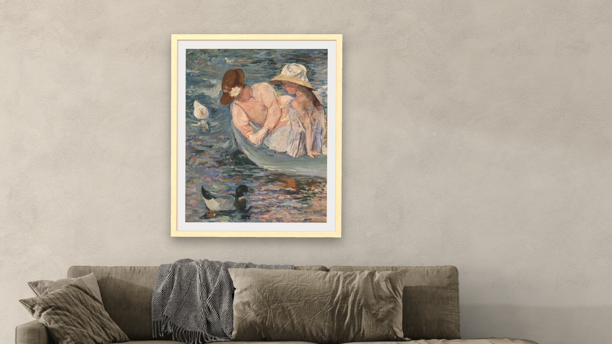 Summertime by Mary Cassatt, shown at 32 × 40 in (81.3 × 101.6 cm) in Arber Natural, living