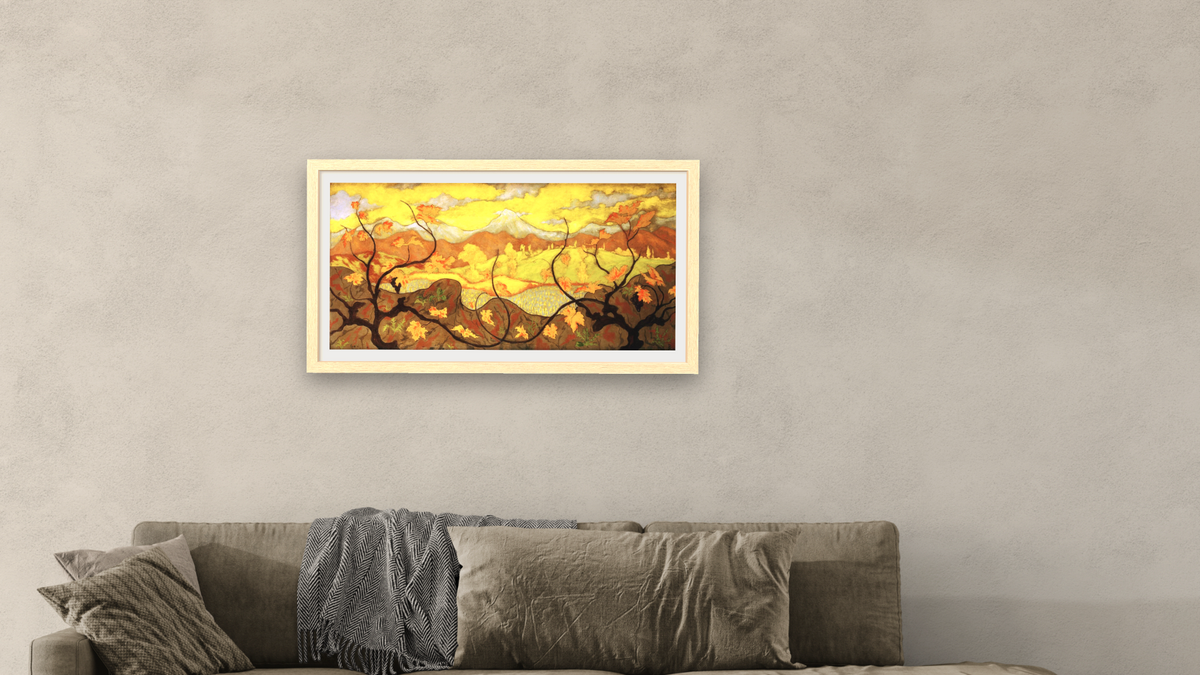 The Vines by Paul Elie Ranson, shown at 20 × 40 in (50.8 × 101.6 cm) in Arber Natural, living