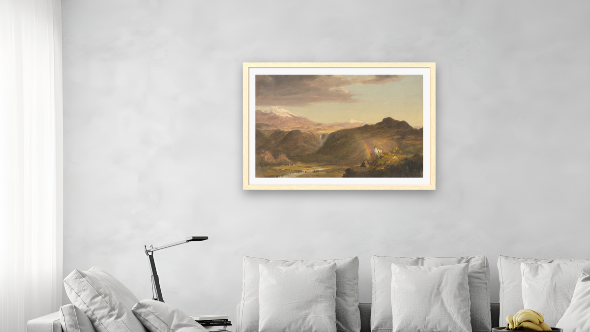 South American Landscape by Frederic Edwin Church, shown at 28 × 42 in (71.1 × 106.7 cm) in Arber Natural, living