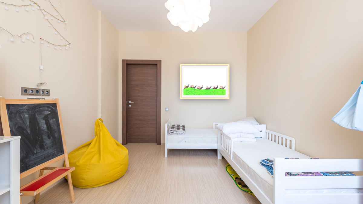 Biggest House In The World II by Leo Lionni, shown at 28 × 42 in (71.1 × 106.7 cm) in Arber Natural, kids' room