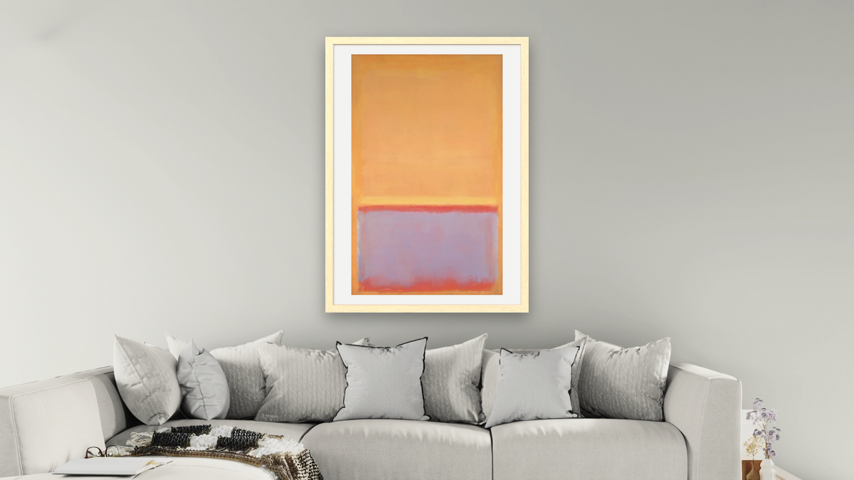 Untitled by Mark Rothko, shown at 28 × 42 in (71.1 × 106.7 cm) in Arber Natural, living