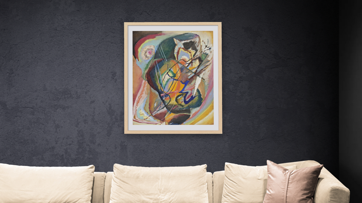 "Unbenannte Improvisation III", Roethel t. I n. 502, p. 507, shown at 30 × 40 in (76.2 × 101.6 cm) in Arber Natural, living