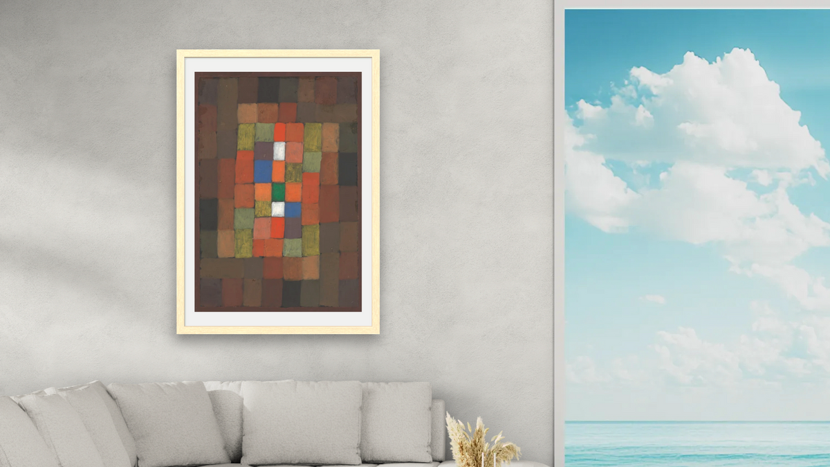Static-Dynamic Gradation by Paul Klee, shown at 28 × 42 in (71.1 × 106.7 cm) in Arber Natural, living