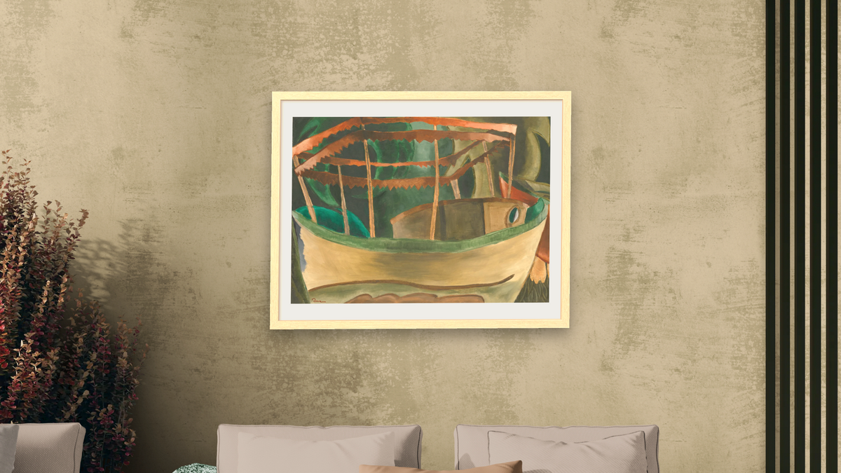 Fishboat by Arthur Dove, shown at 30 × 40 in (76.2 × 101.6 cm) in Arber Natural, living
