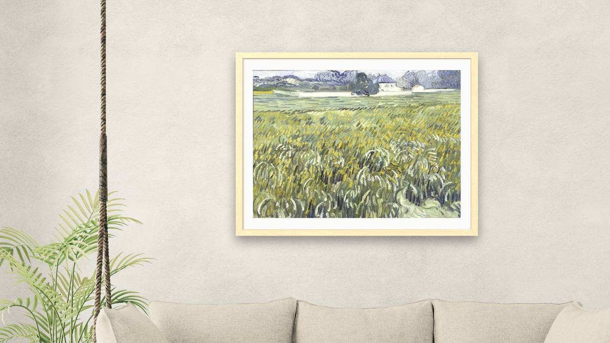 House at Auvers by Vincent van Gogh, shown at 32 × 40 in (81.3 × 101.6 cm) in Arber Natural, living