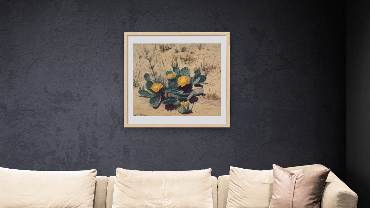 Strangers from Far Away (Cactus) by Frank V. Dudley, shown at 32 × 32 in (81.3 × 81.3 cm) in Arber Natural, living