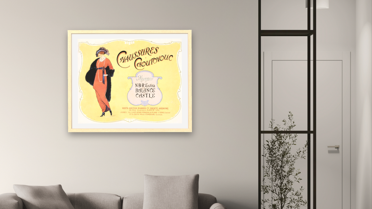 Chaussures Caoutchouc Advertisement, shown at 32 × 40 in (81.3 × 101.6 cm) in Arber Natural, living