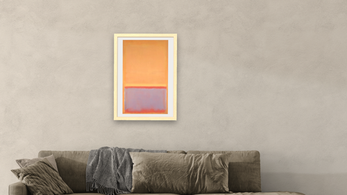 1980.12.21 by Mark Rothko, shown at 20 × 30 in (50.8 × 76.2 cm) in Arber Natural, living [arteriel-render:v6:room_a:20x30@42,39]