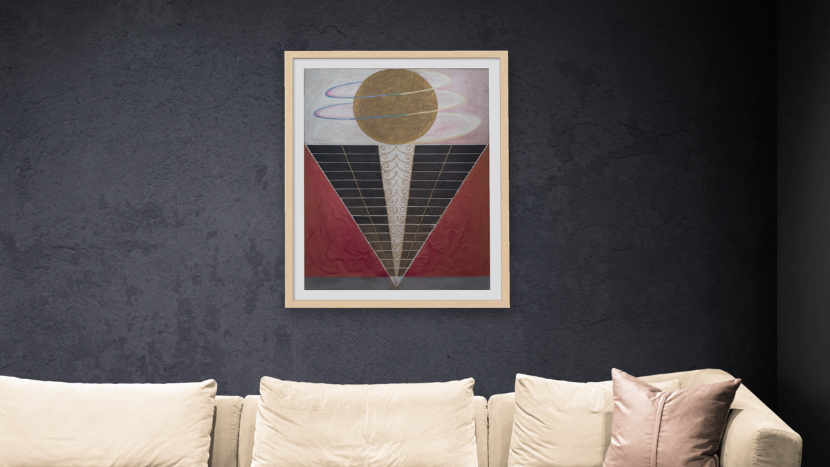 Group X, No. 2, Altarpiece by Hilma af Klint, shown at 30 × 40 in (76.2 × 101.6 cm) in Arber Natural, living