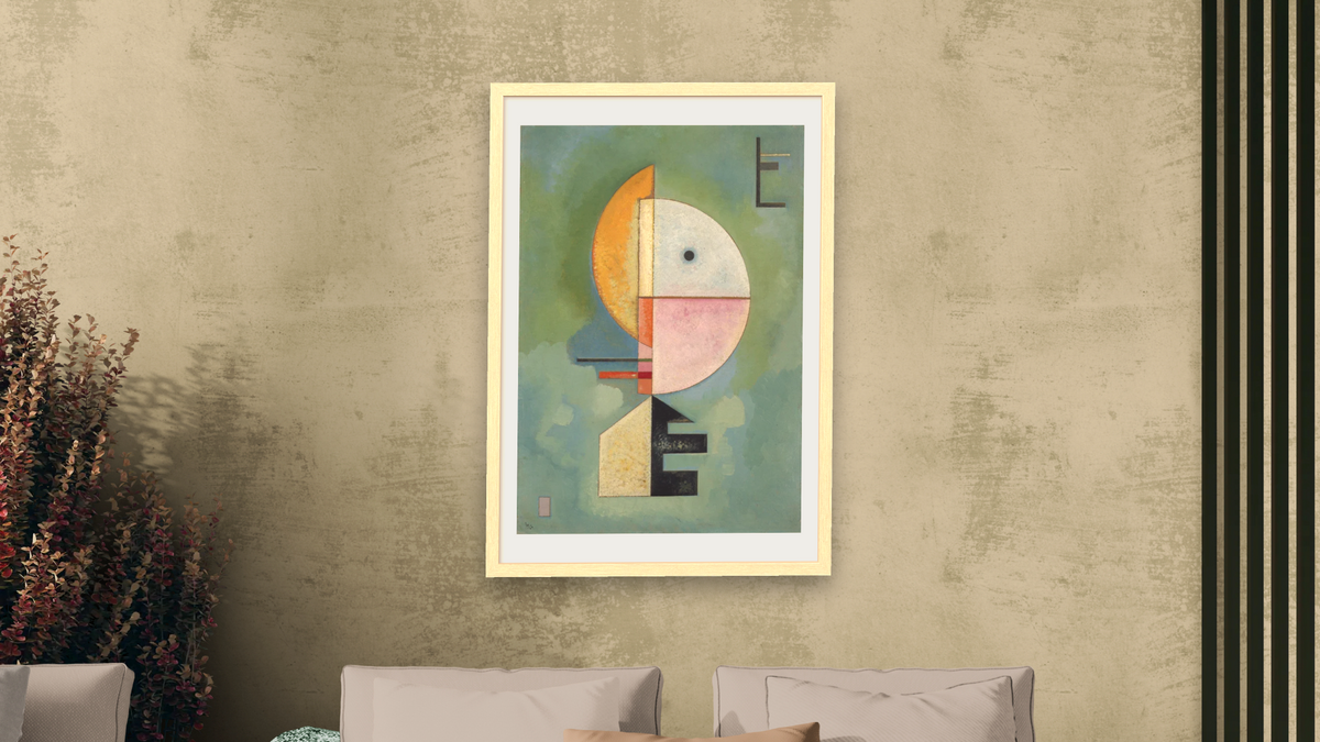 Upward, shown at 28 × 42 in (71.1 × 106.7 cm) in Arber Natural, living