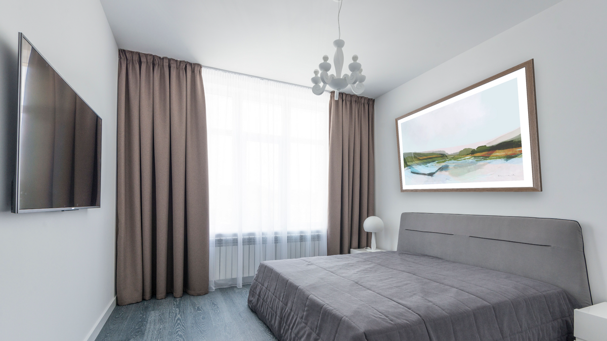 Estury Dream by Dan Hobday, shown at 30 × 42 in (76.2 × 106.7 cm) in Arber Light Walnut, bedroom