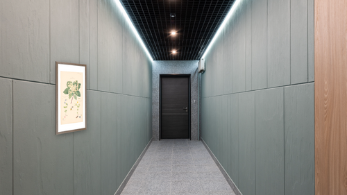 15cul-hilma-af-klint-review-fqkl-superJumbo.jpg by Hilma af Klint, shown at 20 × 40 in (50.8 × 101.6 cm) in Arber Light Walnut, hallway [arteriel-render:v6:room_a:20x40@21,50]