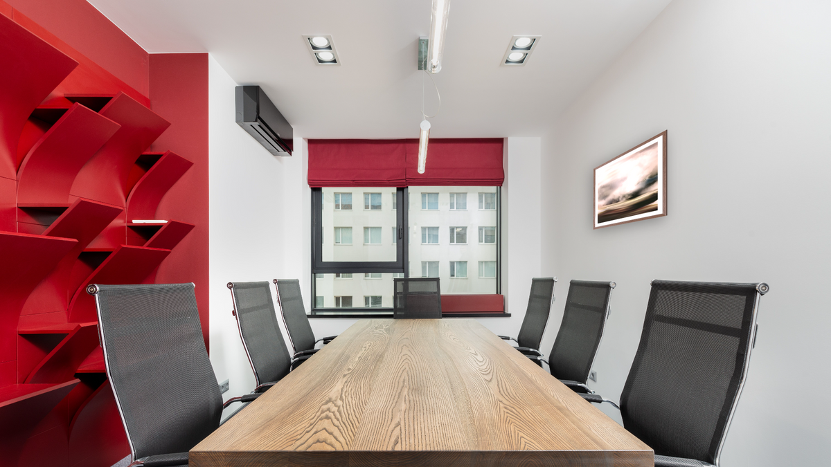 Ocean Light by Dan Hobday, shown at 32 × 32 in (81.3 × 81.3 cm) in Arber Light Walnut, office