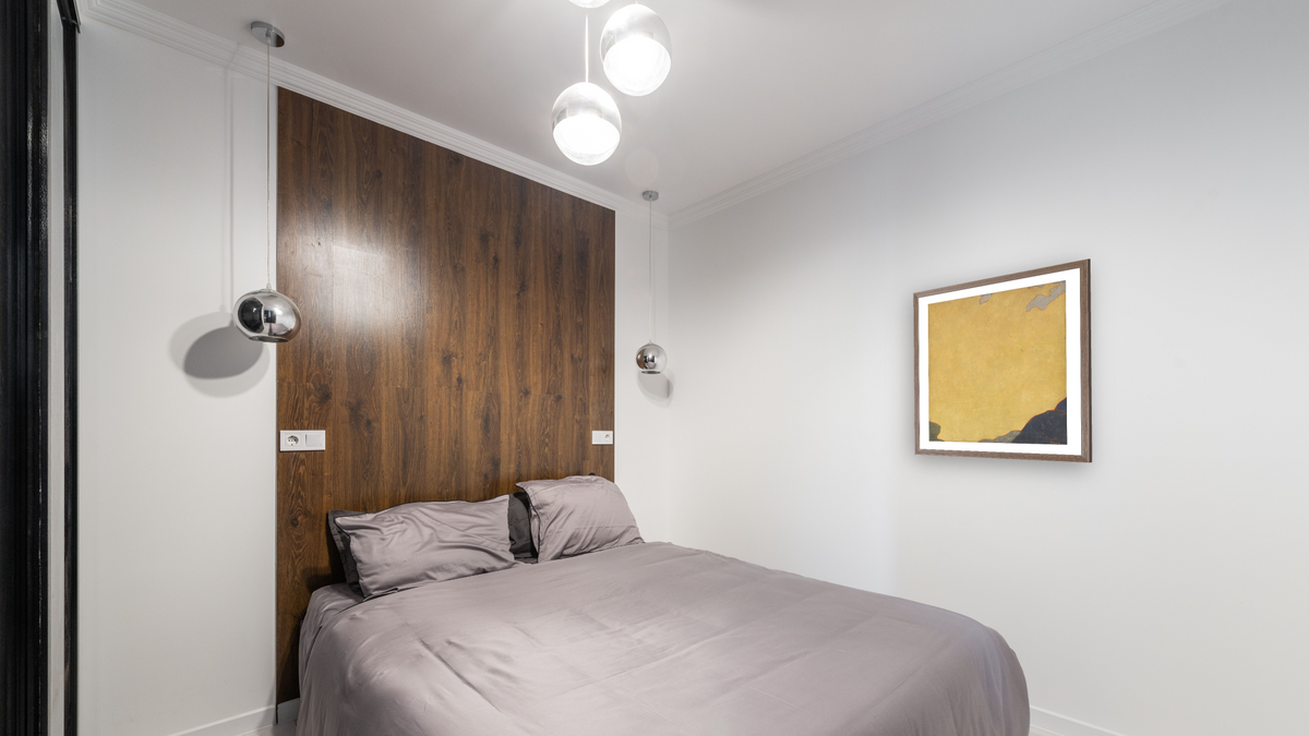 Evening by Augustus Vincent Tack, shown at 32 × 32 in (81.3 × 81.3 cm) in Arber Light Walnut, bedroom