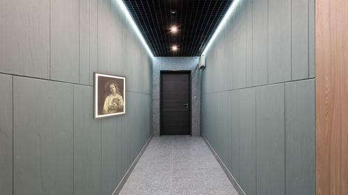 "For I'm to be Queen of the May, Mother, I'm to be Queen of the May" by Julia Margaret Cameron, shown at 31 × 40 in (78.7 × 101.6 cm) in Arber Light Walnut, hallway [arteriel-render:v6:room_a:31x40]