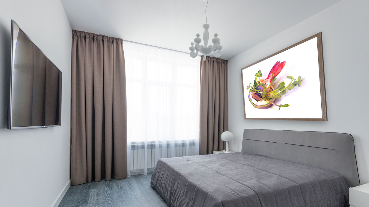 Tofu Roll by Kirsten Söderlind, shown at 34 × 40 in (86.4 × 101.6 cm) in Arber Light Walnut, bedroom
