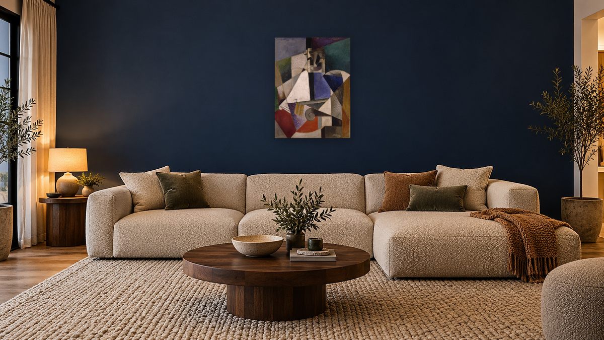 Portrait of an Army Doctor by Albert Gleizes, shown at 30 × 40 in (76.2 × 101.6 cm) as gallery-wrapped canvas, media room