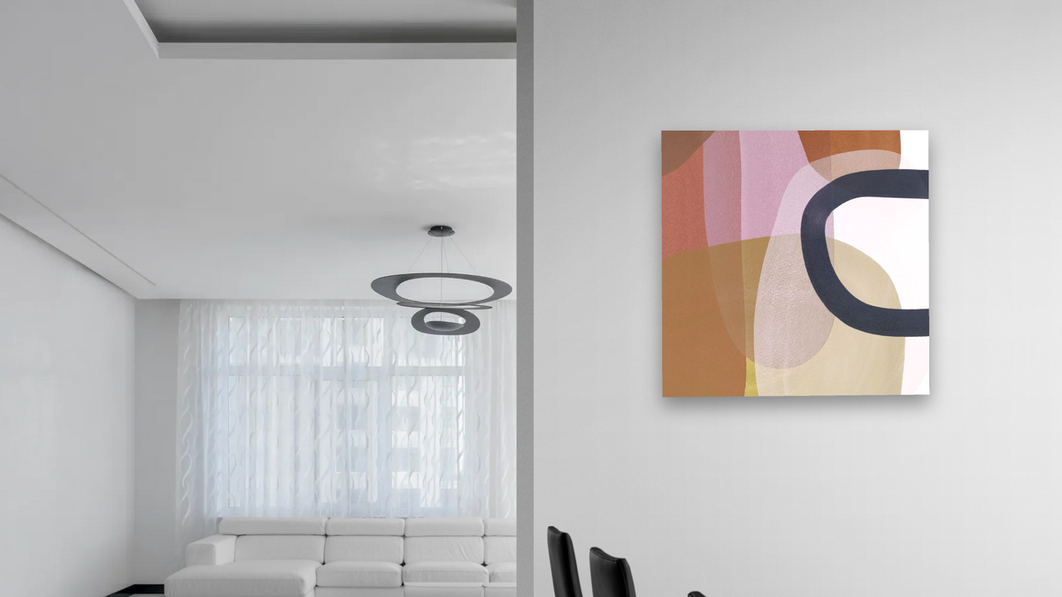 Slice of Summer 12 by Jenny Phillips, shown at 32 × 32 in (81.3 × 81.3 cm) as gallery-wrapped canvas, dining