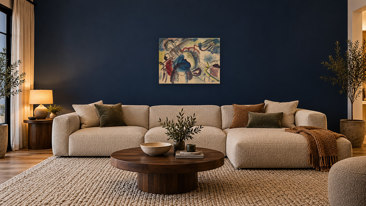 Study for 'Painting with White Border (Moscow)', shown at 30 × 40 in (76.2 × 101.6 cm) as gallery-wrapped canvas, media room