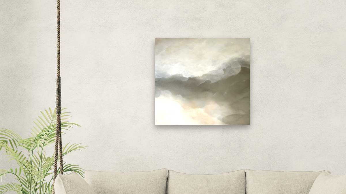 Above Set 2 by Dan Hobday, shown at 32 × 32 in (81.3 × 81.3 cm) as gallery-wrapped canvas, living