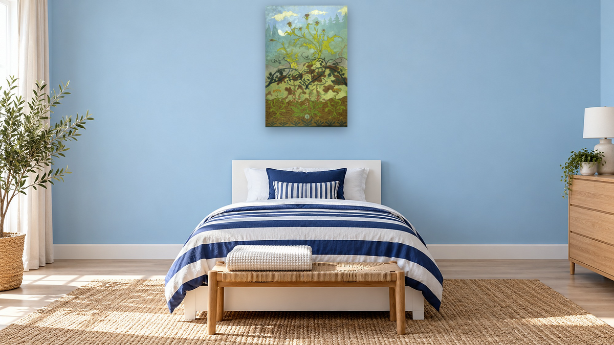 Thistles and Foxglove by Paul Elie Ranson, shown at 28 × 42 in (71.1 × 106.7 cm) as gallery-wrapped canvas, kids' room