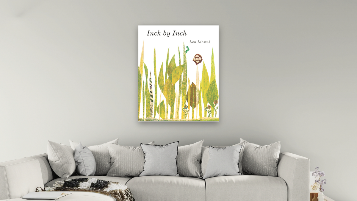 Inch by Inch by Leo Lionni, shown at 32 × 40 in (81.3 × 101.6 cm) as gallery-wrapped canvas, living