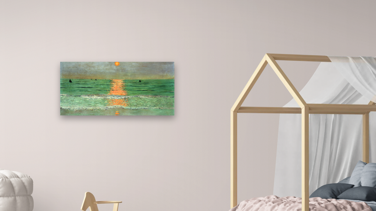 Sunset. Coucher De Soleil by Félix Vallotton, shown at 20 × 40 in (50.8 × 101.6 cm) as gallery-wrapped canvas, bedroom