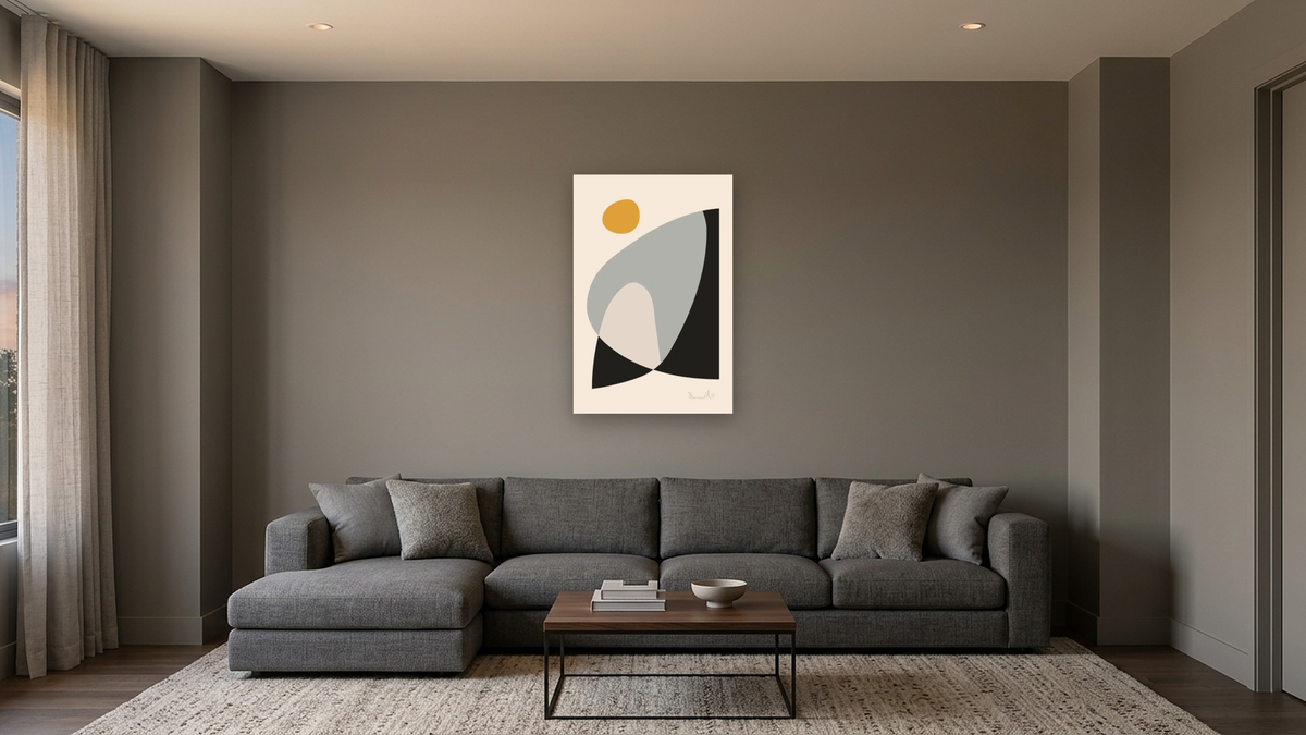 Dance by Dan Hobday, shown at 28 × 42 in (71.1 × 106.7 cm) as gallery-wrapped canvas, media room