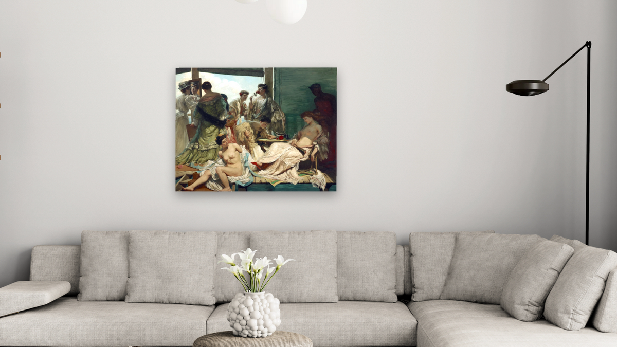 Summer time by Rupert Bunny, shown at 32 × 40 in (81.3 × 101.6 cm) as gallery-wrapped canvas, living