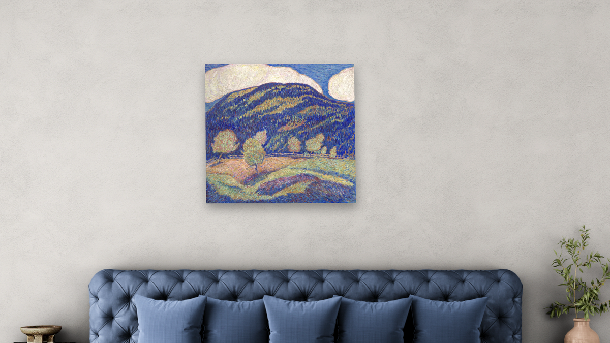 Silence of High Noon - Midsummer by Marsden Hartley, shown at 32 × 32 in (81.3 × 81.3 cm) as gallery-wrapped canvas, bedroom