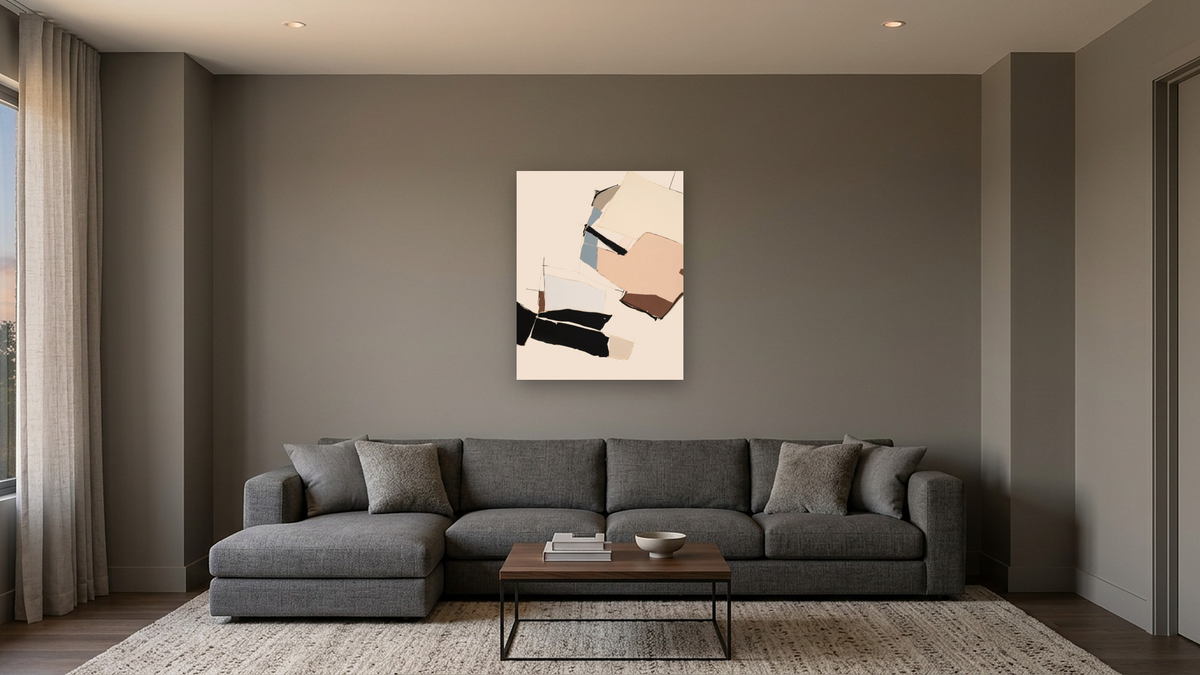 Mer Venteusse by Holly Addi, shown at 32 × 40 in (81.3 × 101.6 cm) as gallery-wrapped canvas, media room