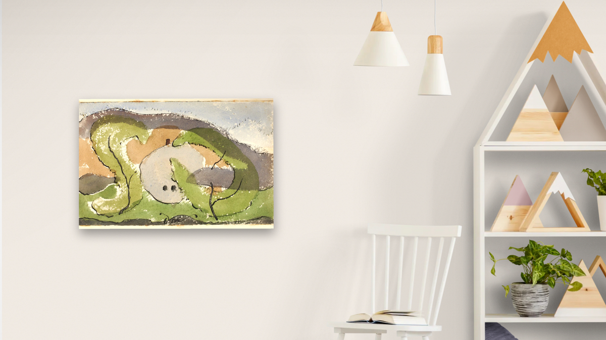 Untitled (Landscape) by Arthur Dove, shown at 28 × 42 in (71.1 × 106.7 cm) as gallery-wrapped canvas, nursery